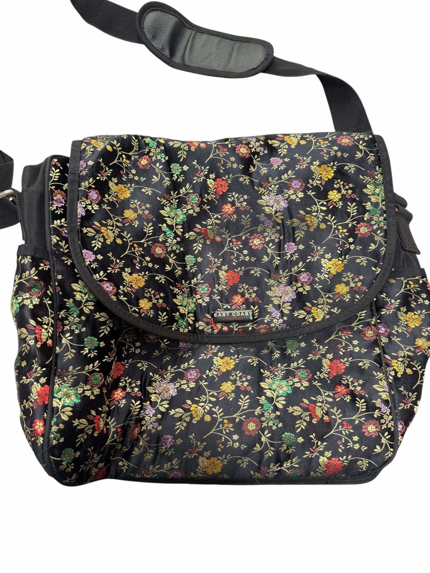 East Coast Company Vintage Floral Brocade Messenger Laptop Bag